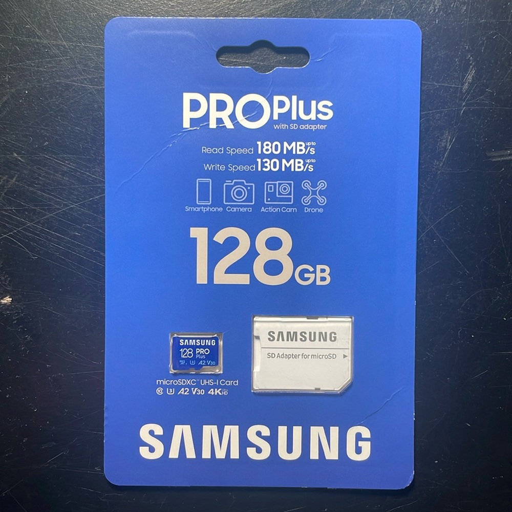 SAMSUNG PRO Plus microSD Memory Card + Adapter, 128GB